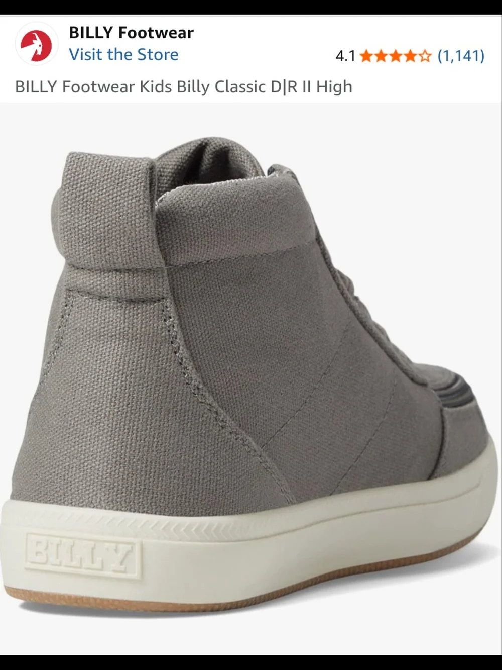 Brand New!! BILLY Classic Dr High II (Toddler) - Size 7X-Wide Toddler, Dark Grey